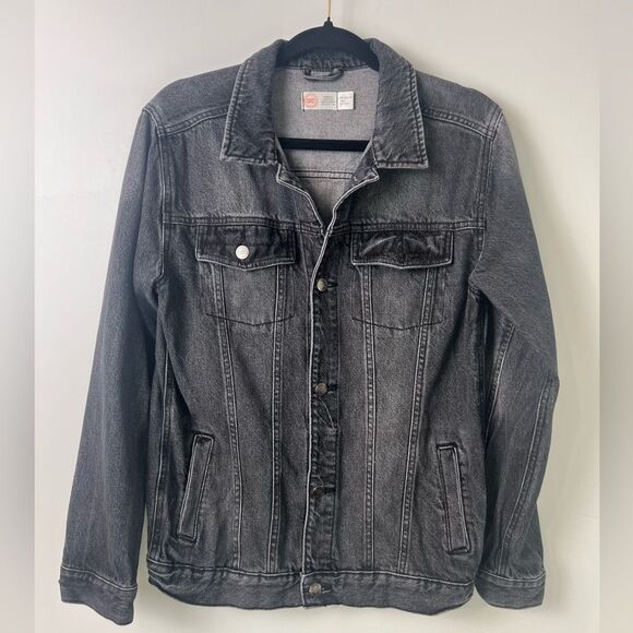 WONDER NATION black denim jacket- kids size XL-14/16 - Picture 1 of 8
